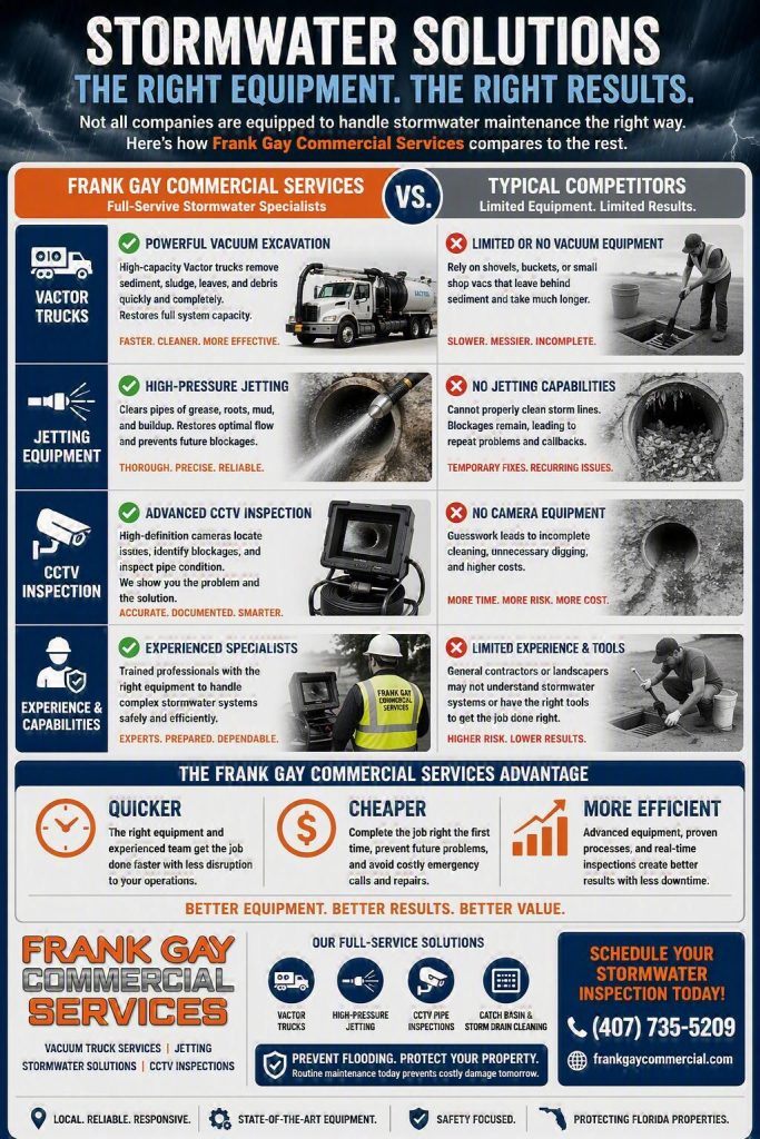 Stormwater Preventative Maintenance Services - Frank Gay Commercial in Florida